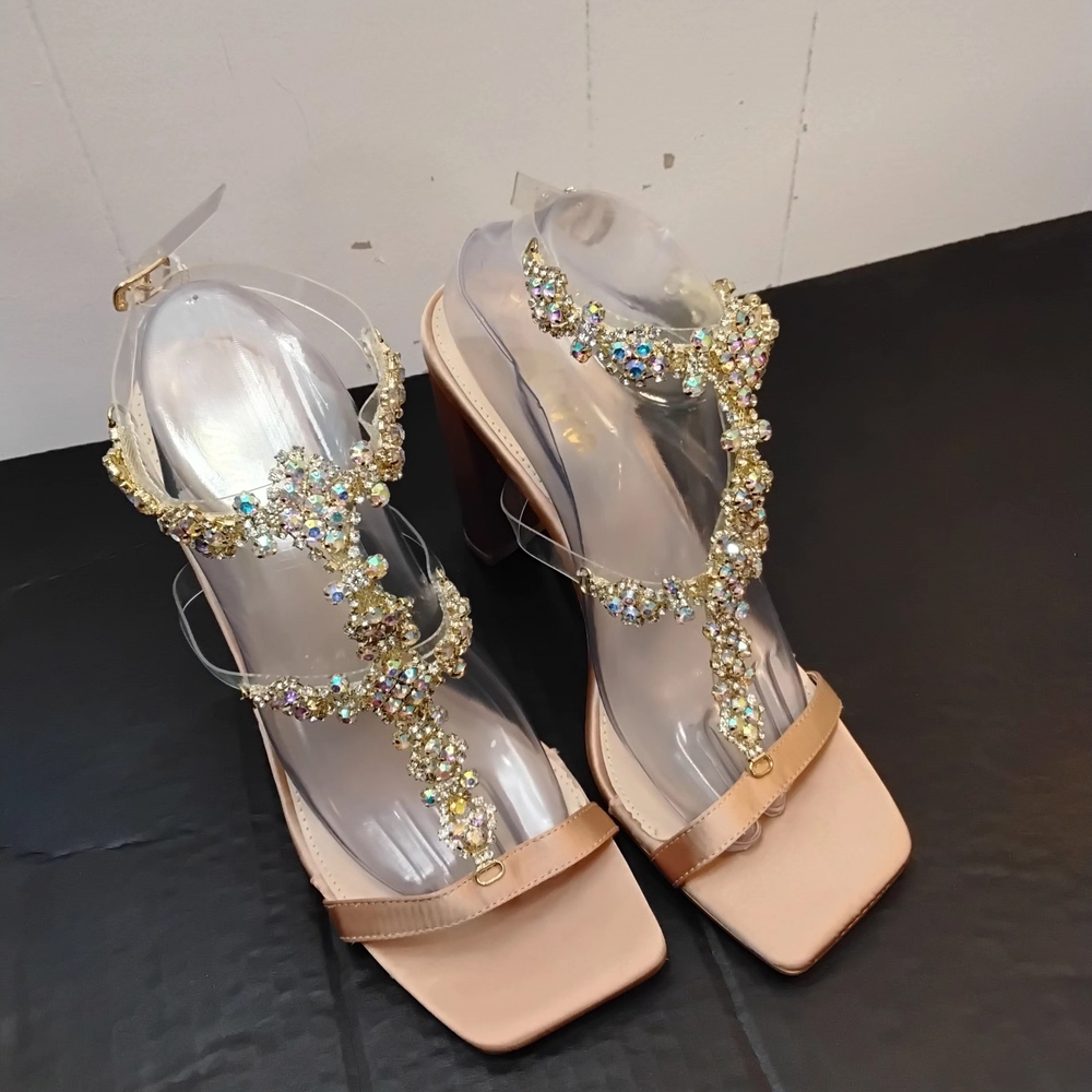 Liliana Sparkling Crystals and Tan Heels
